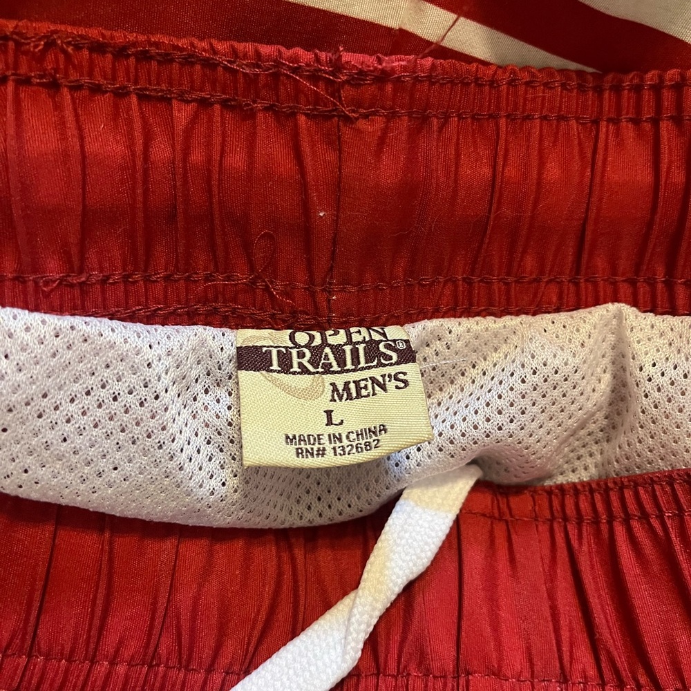 Red Men's Swim Trunks - Picture 2 of 5